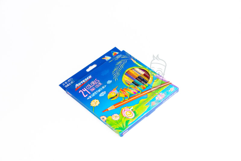 CREYONES TRIANGULARES BICOLOR DUO X 24/48-ARTESCO