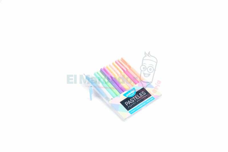 ESTUCHE DE BOLIGRAFO DE GEL PASTEL X 12- POINTER