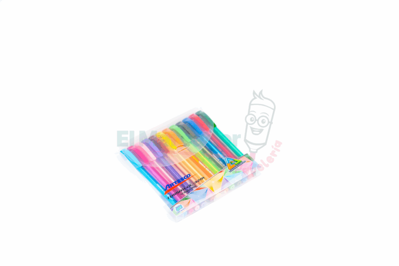 ESTUCHE DE BOLIGRAFOS SEMIGEL TRIMAX X32M 12 PCS -ARTESCO