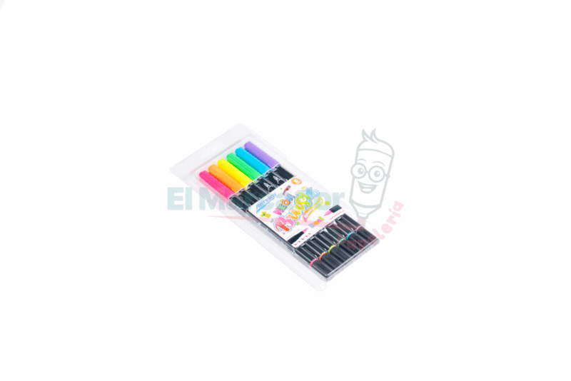 ESTUCHE DE MARCADORES DUAL BRUSH NEON X 6- ARTESCO