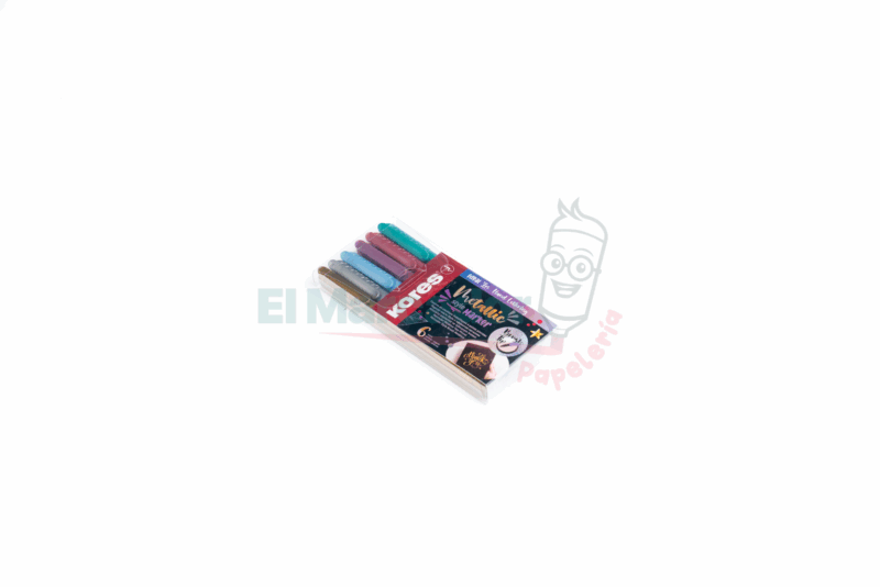 ESTUCHE DE MARCADORES METALLIC STYLE 6PZ - KORES
