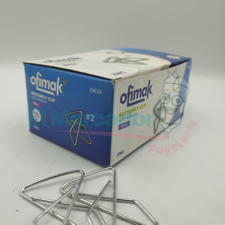 CLIPS MARIPOSA NRO 2 40MM-OFIMAK