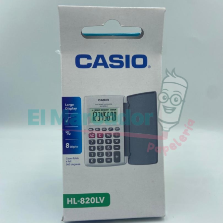 CALCULADORA DE BOLSILLO BLANCO - HL-820LV-WE-CASIO
