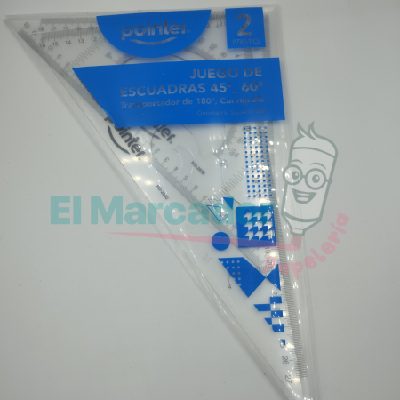 JUEGO DE ESCUADRA 45, 60, 2 PZAS - POINTER