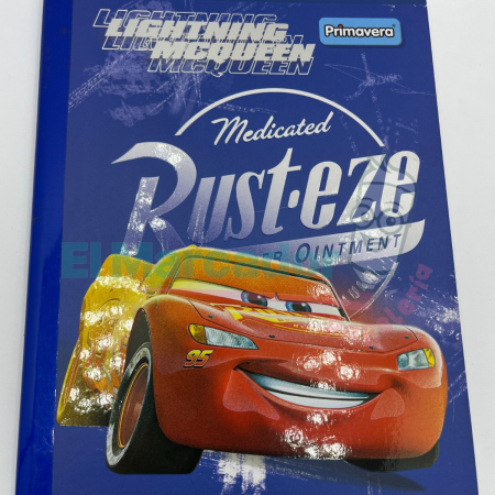 LIBRETA EMPASTADA 1 LINEA X 100 HOJAS CARS - PRIMAVERA