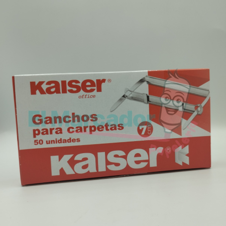 GANCHOS P/CARPETA METALICOS 7CM CAJA X50-KAISER