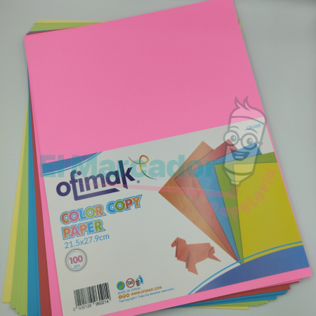 HOJAS DE COLORES 100H - TAMAÑO CARTA OFIMAK