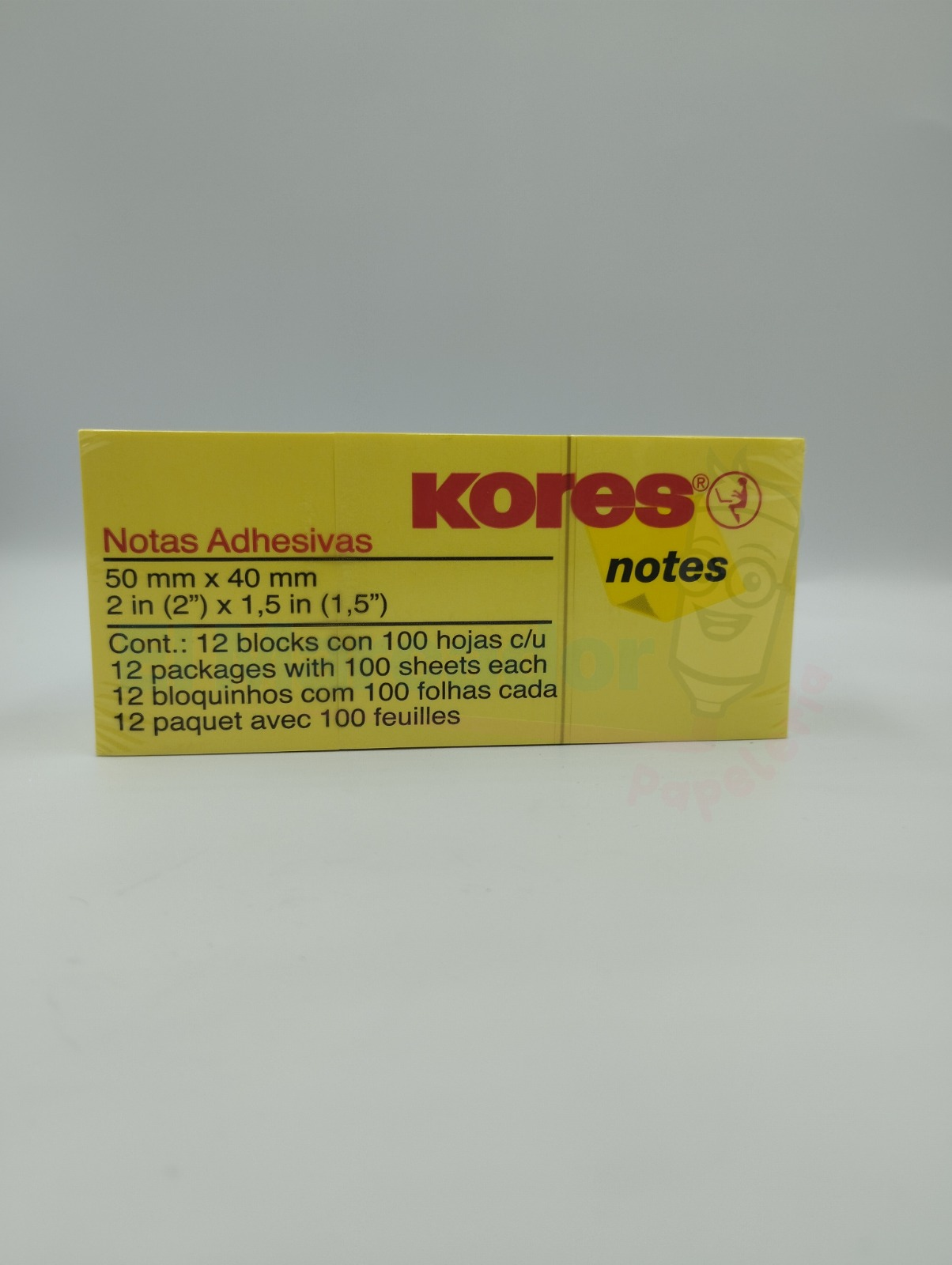 NOTAS ADHESIVAS 40X50MM- KORES AMARILLO (PEQ)