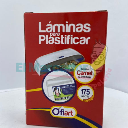 LAMINAS P/PLASTIFICAR CARNET 175 MICRAS X 100- OFIART