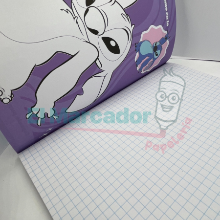 LIBRETA EMPASTADA CUADRO X 100 HOJAS STITCH -PRIMAVERA